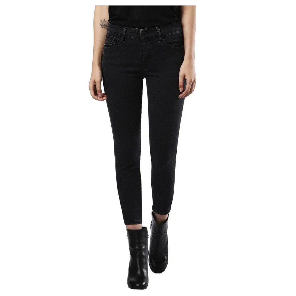 $178 Diesel Women’s Slandy Super Slim Skinny Jeans 0680I Black Recovery Size W23